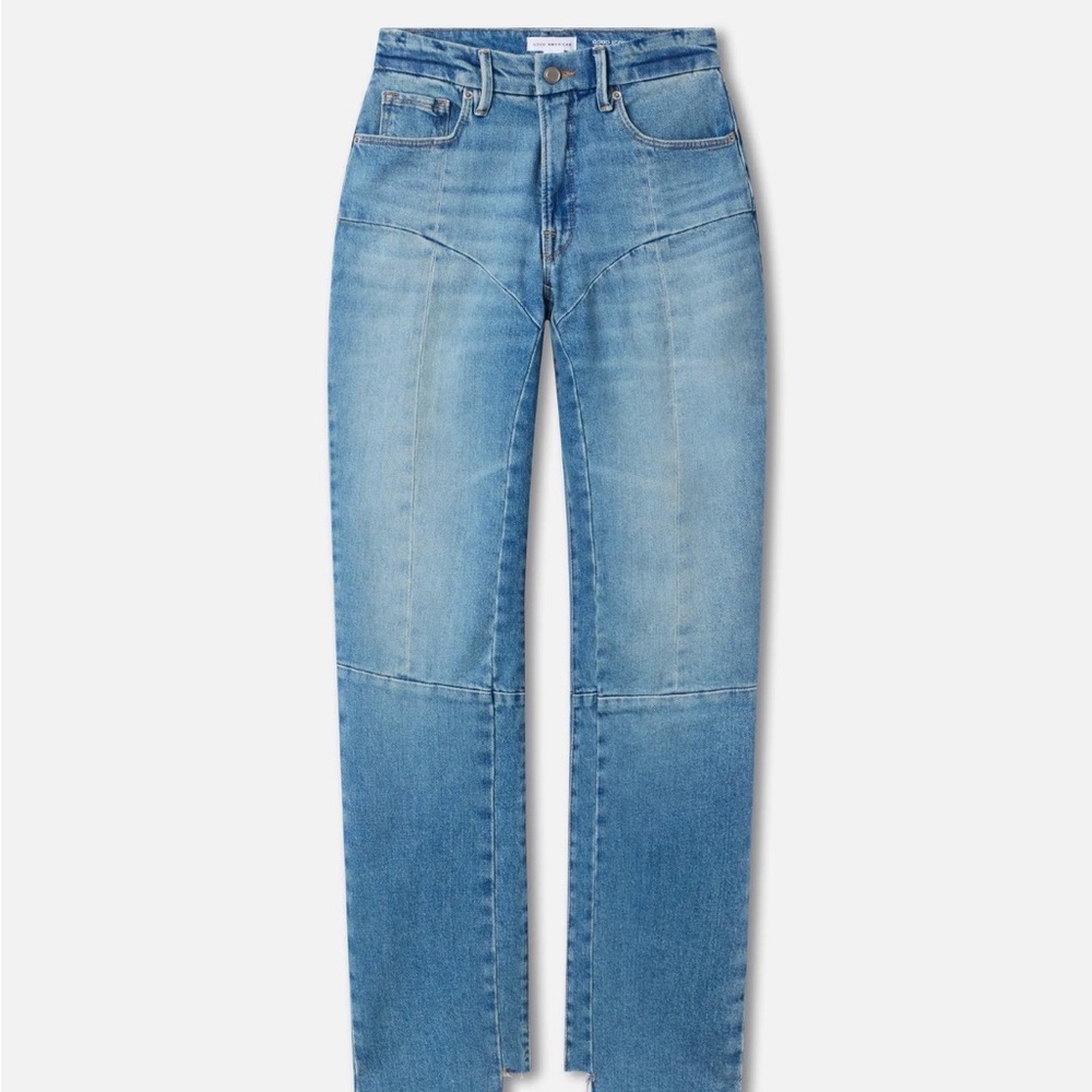 Good American Light Wash Straight-Leg Jeans